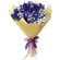 Bouquet of irises with baby's breath